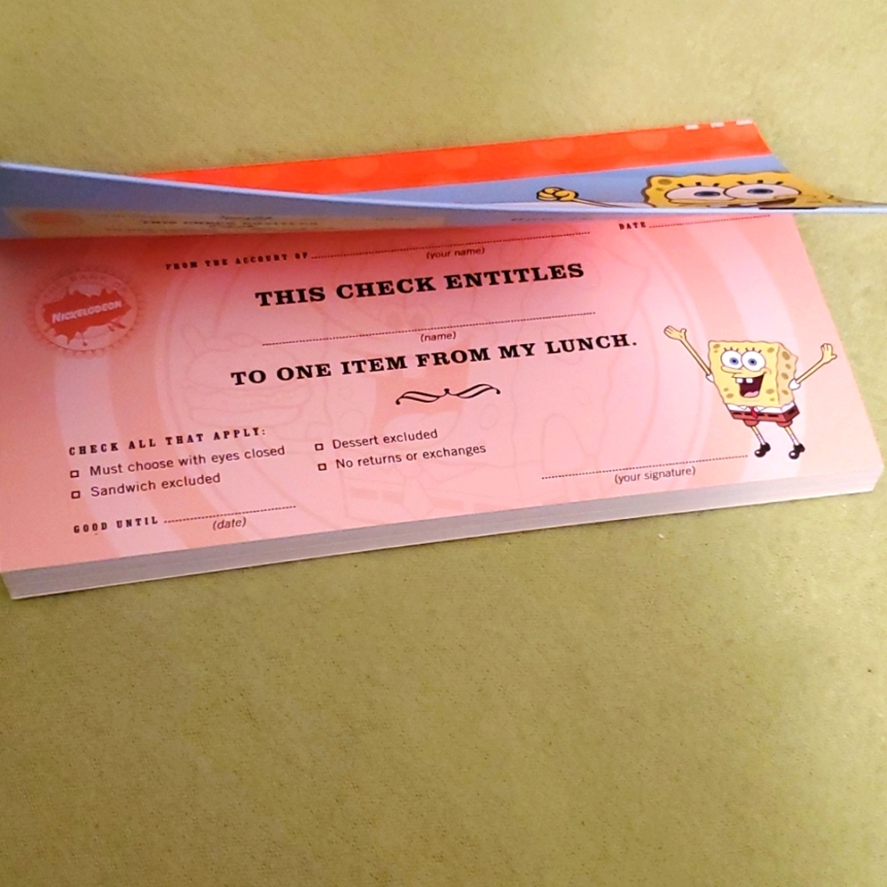 Nickelodeon IOU Checkbook - Picture 3 of 10